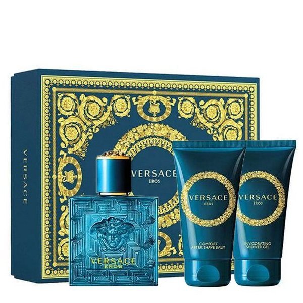 Versace Eros zestaw - woda toaletowa 50 ml + żel pod prysznic 50 ml + balsam po goleniu 50 ml VER-ERM19