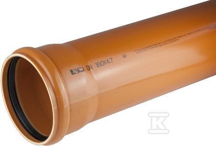 Rura kanalizacyjna zewnętrzna PVC 160X4.7X2000 SN8 KL.S ML (multilayer, spieniona)