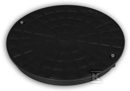 Pokrywa tworzywowa PP dn 400mm, klasa A15=1.5t, na rurę trzonową gładką DN/OD 400mm, kolor czarny (studnia Diamir 400)