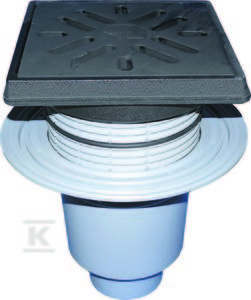 HL Wpust podwórzowy Perfekt, DN110 pionowy z kołnierzem przyłączeniowym do użycia zestawu izolacyjnego z serii HL86 dla połączenia z zastosowanym typem