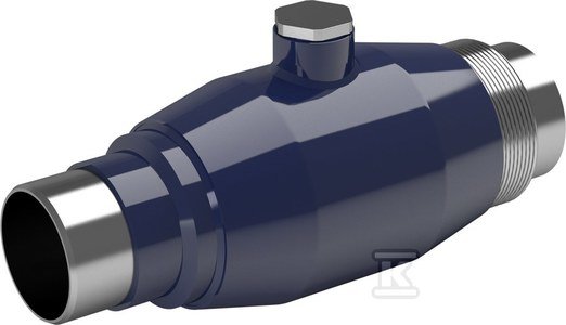 Zawór kulowy VEXVE do wcinki na gorąco, DN50 PN40 do wspawania, pełnoprzelotowy