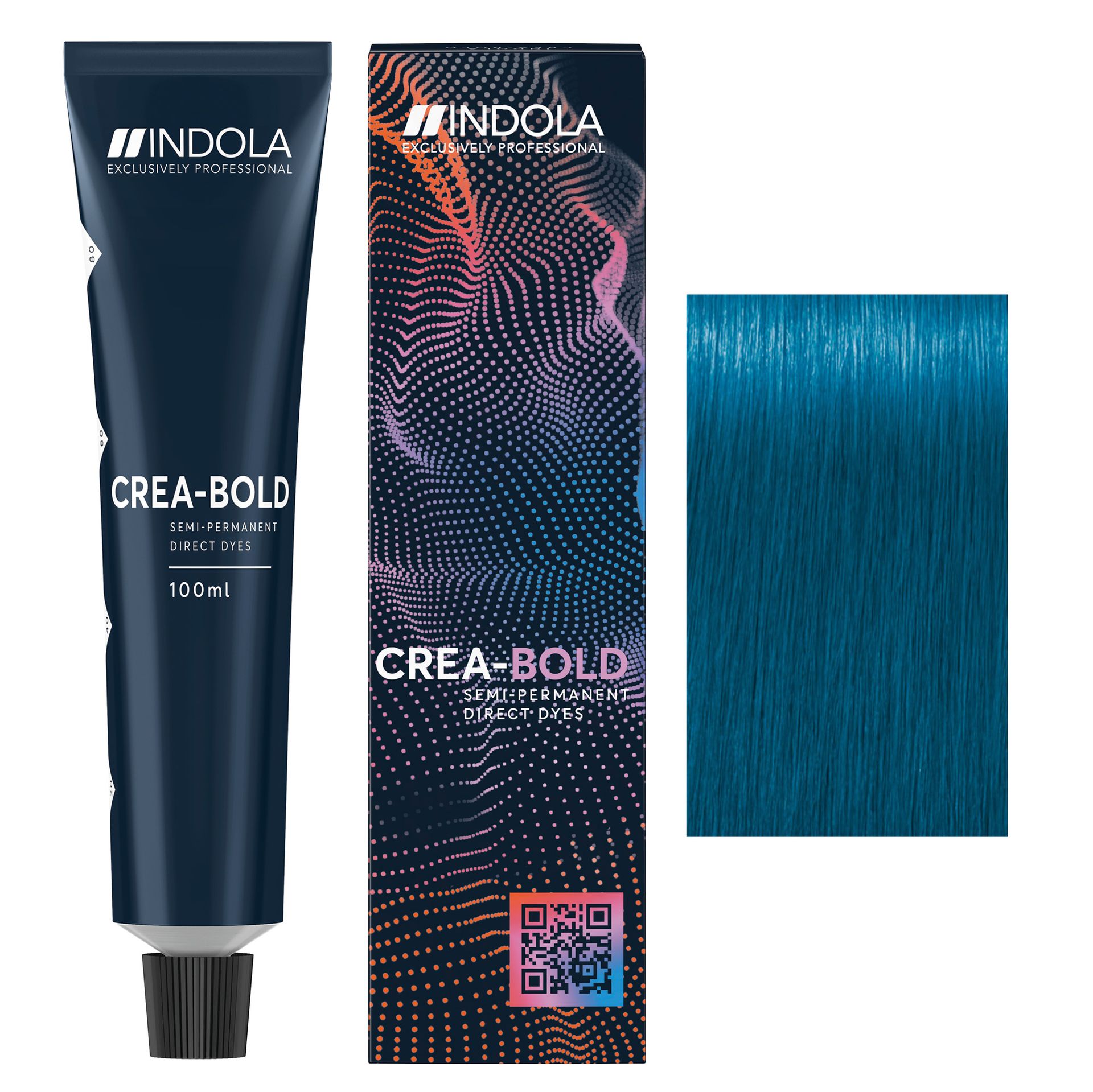Indola Crea Bold, farba do włosów półtrwała, Turquoise Blue, 100ml