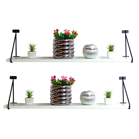 Zestaw dwóch białych półek G1-R51