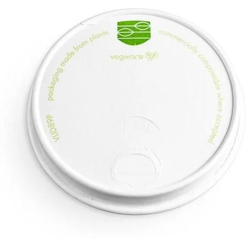 Pokrywka papierowa do kubka papierowego 300-500ml biała 50 szt. 100% biodegradowalna VLID89P VEGWARE