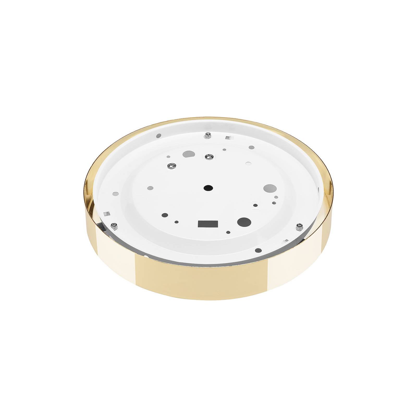 Lampa sufitowa Jaris, szkło gięte, Ø 26 cm, złota