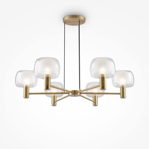 Lampa wisząca Vision MOD411PL-06G do salonu szkło złota