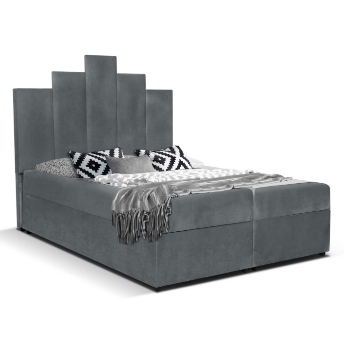 Łóżko kontynentalne 140x200 KING pojemnik, materac | kolor do wyboru