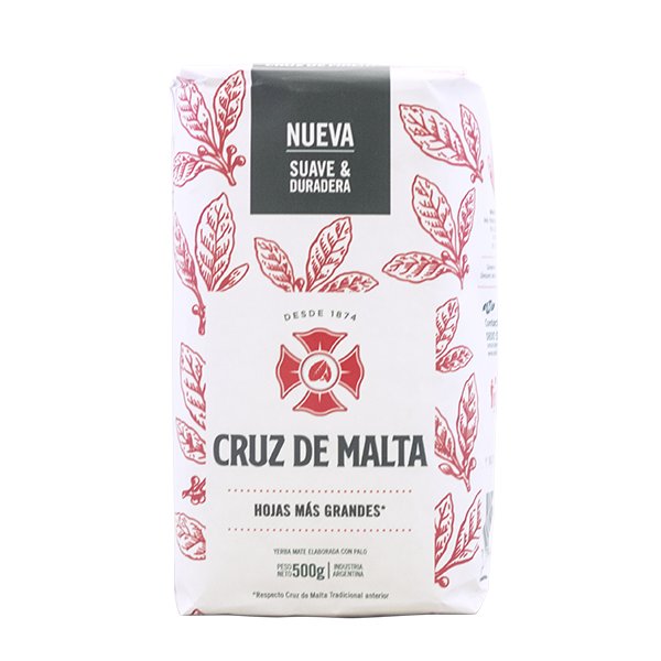 Cruz de Malta Yerba mate Elaborada Con Palo 500g