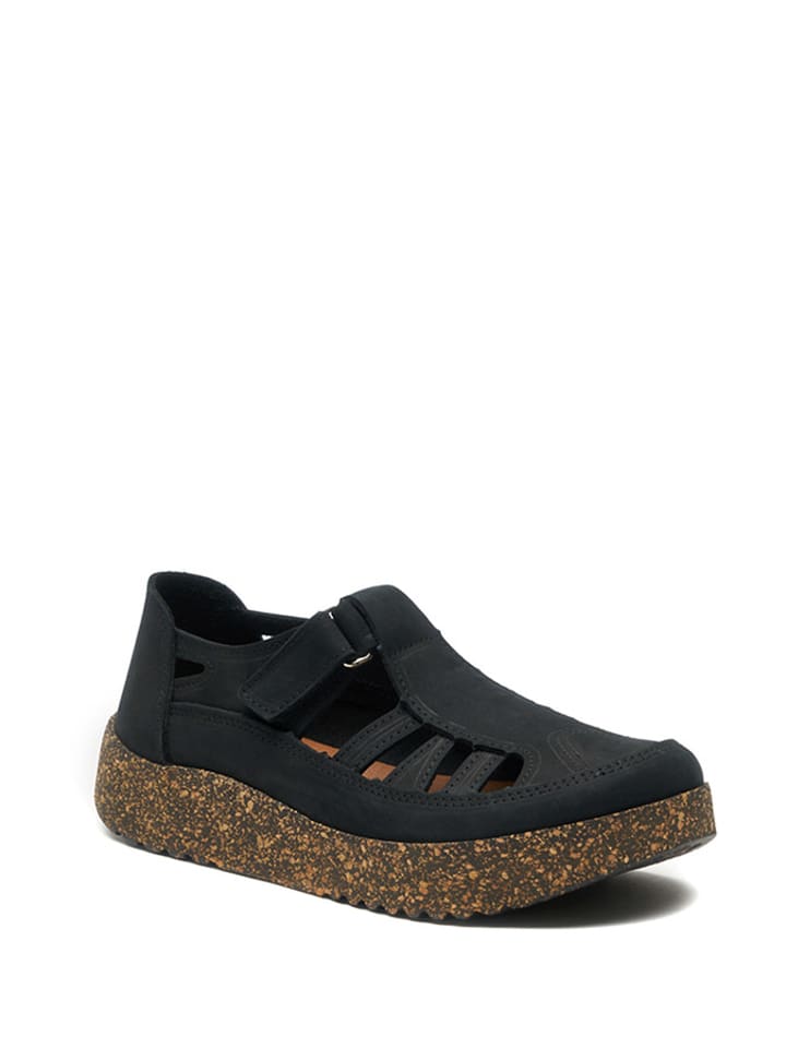 Comfortfusse Skórzane slippersy w kolorze czarnym