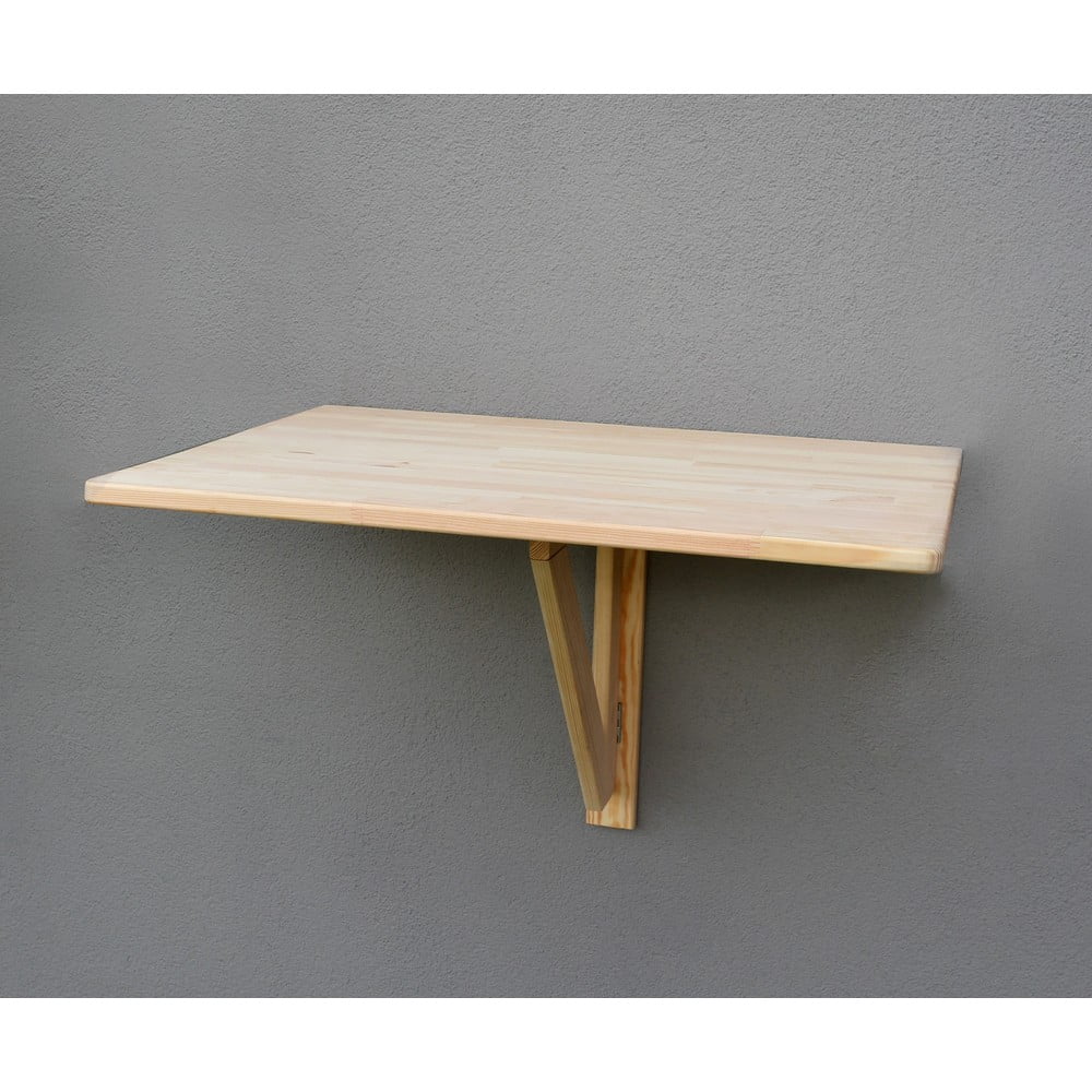 Wiszący stolik balkonowy z litego drewna sosnowego 59x79 cm – Rojaplast