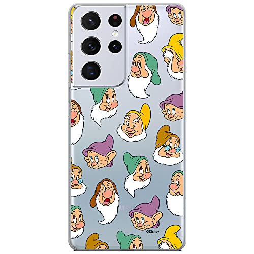 ERT GROUP etui na telefon Samsung S21 ULTRA, case oryginalny i oficjalnie licencjonowany przez Disney, wzór Snow White and the Seven Dwarfs 015, plecki z TPU częściowo przeźroczyste