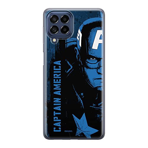 Etui Kapitan Ameryka 010 Marvel Nadruk pełny Granatowy Producent: Samsung, Model: M33 5G