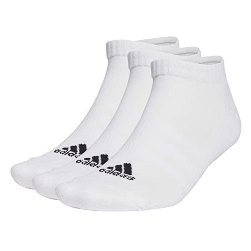 adidas, Calze Sportive Imbottite A Taglio Basso 6 Paia, skarpety, biały/czarny, L, uniseks dla dorosłych