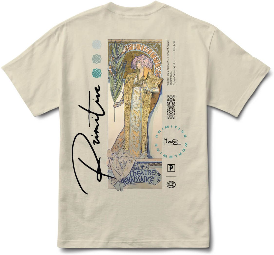 t-shirt męski PRIMITIVE (MUCHA) TOUR WASHED TEE Cream