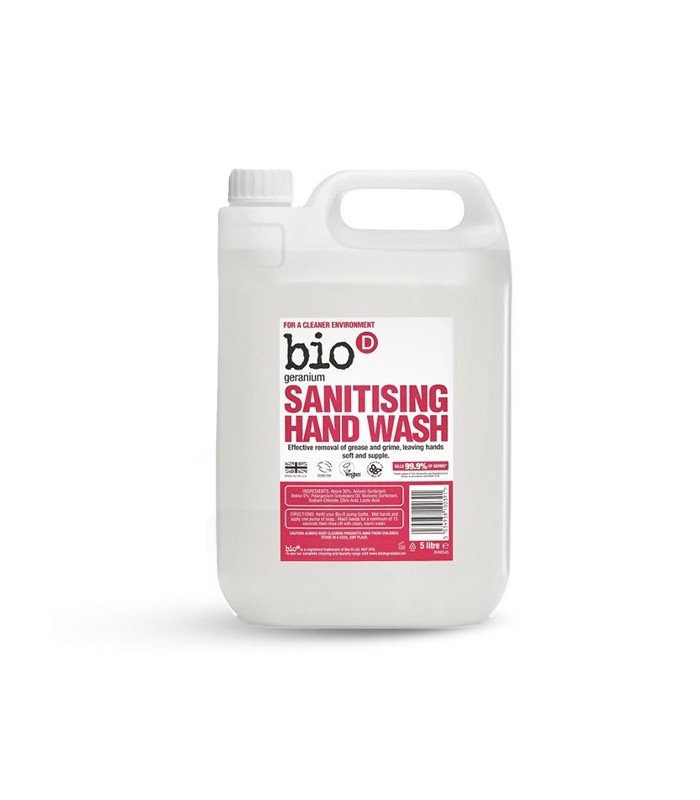 BIO-D Antybakteryjne mydło do rąk geranium 5 l