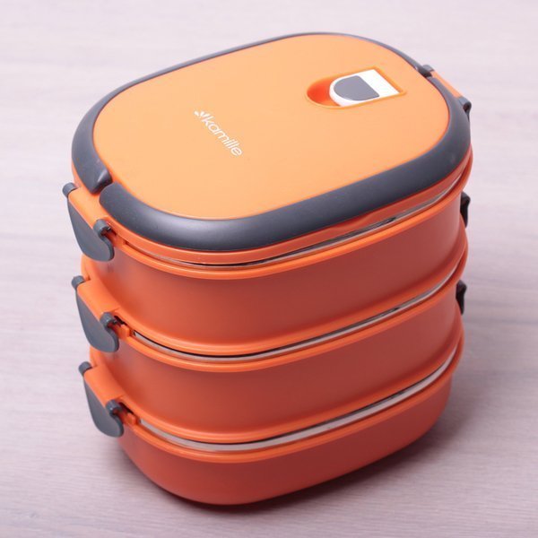 Kamille Pojemnik obiadowy, lunchbox na żywność trzykomorowy 2,7L 2110