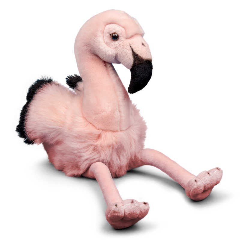Animigos Animigos Pluszowe zwierzątko flamingo, maskotka o realistycznym wyglądzie, przytulnie miękka, ok. 24 cm wielkości 37243