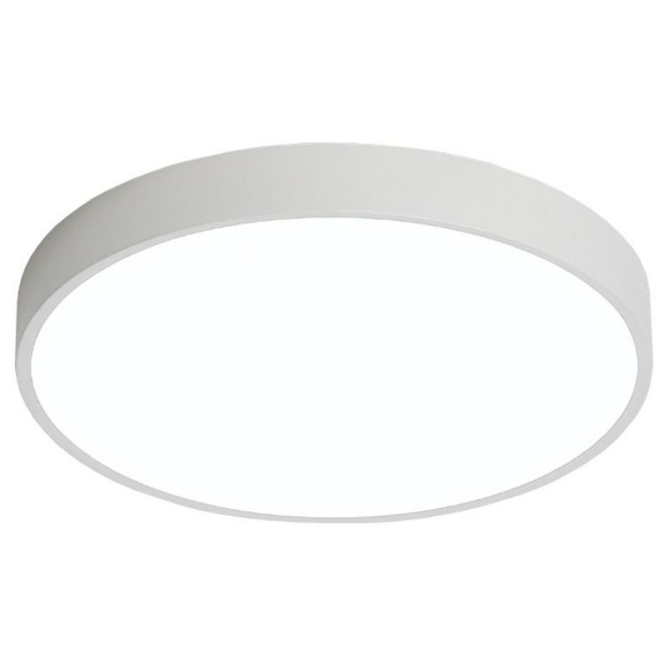 Okrągły plafon do salonu Abigali-MD1001-30-BW-W LED 20W 3000K biały