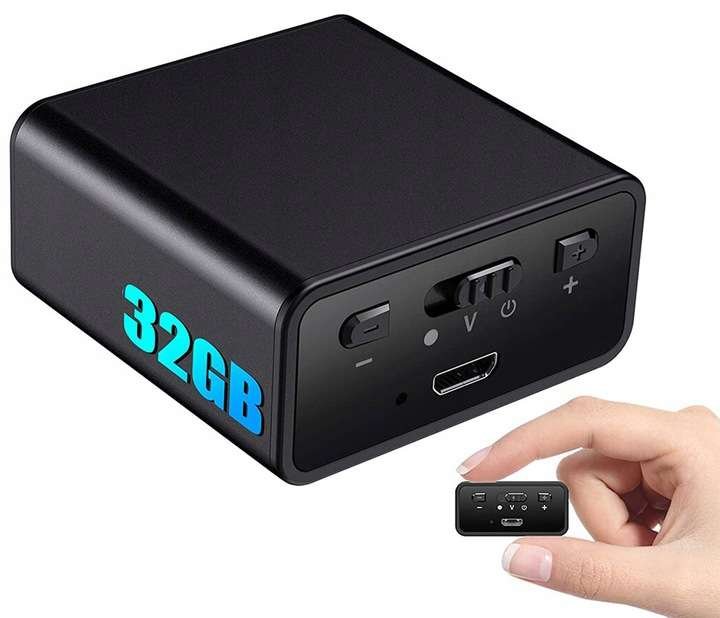 Dyktafon Szpiegowski Z Detekcją Dźwięku Q65 - Podsłuch Z Magnesem I Pamięcią 32Gb