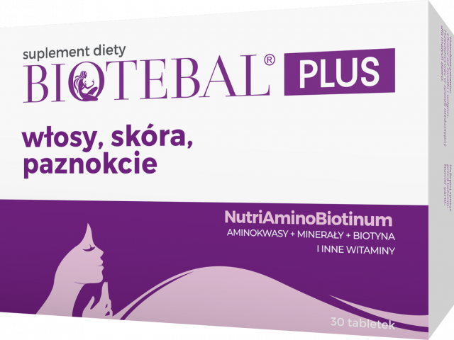 BIOTEBAL PLUS włosy skóra paznokcie 30 tabletek