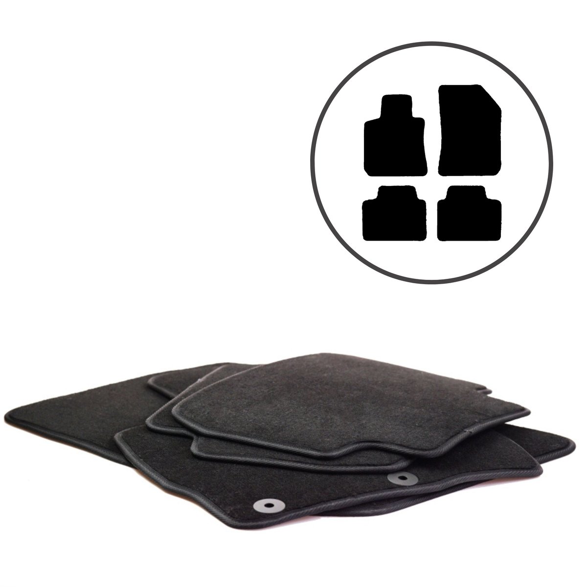 Dywaniki samochodowe welurowe do Peugeot 308 SW T9, 4szt.