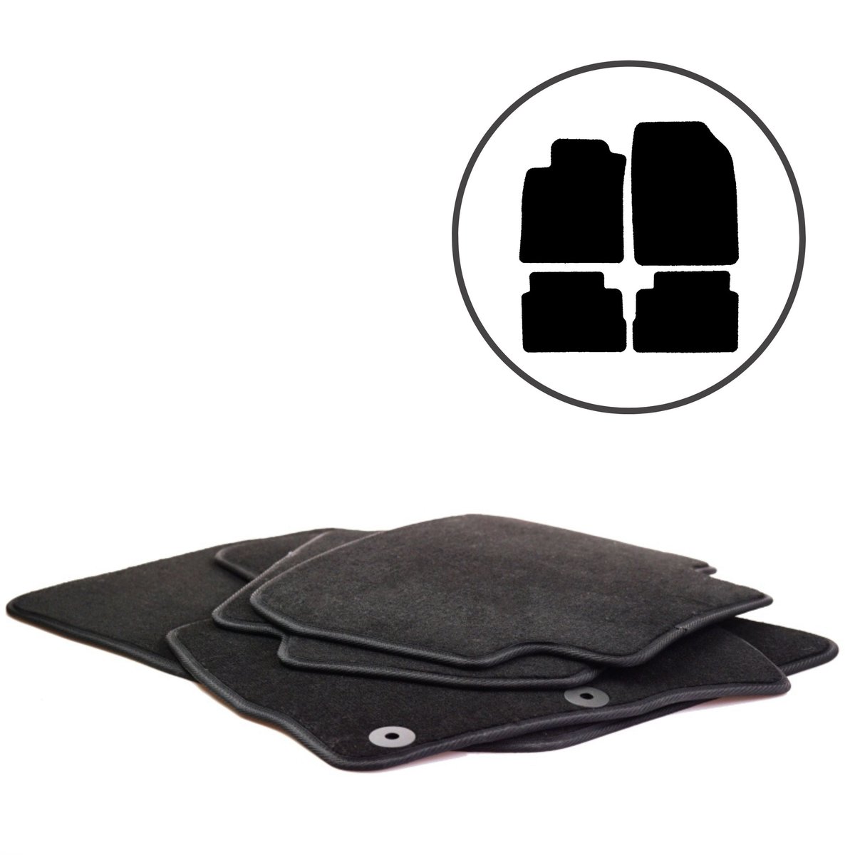 Dywaniki samochodowe welurowe do Opel Vectra Sedan/HB C, 4szt.