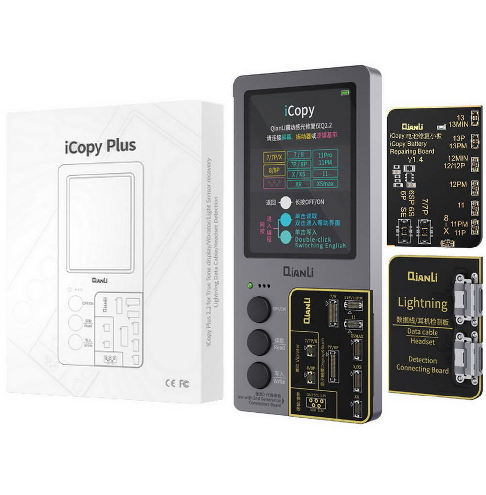 3w1 QianLi iCopy Plus 2.2 Programator LCD EEPROM TrueTone / Baterii do iPhone 6-13