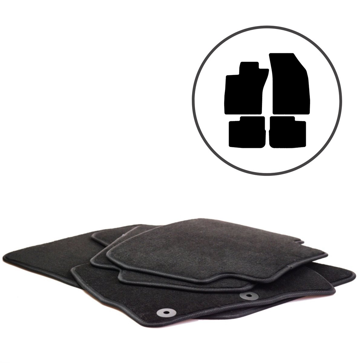 Dywaniki samochodowe welurowe do Fiat Tipo HB II, 4szt.