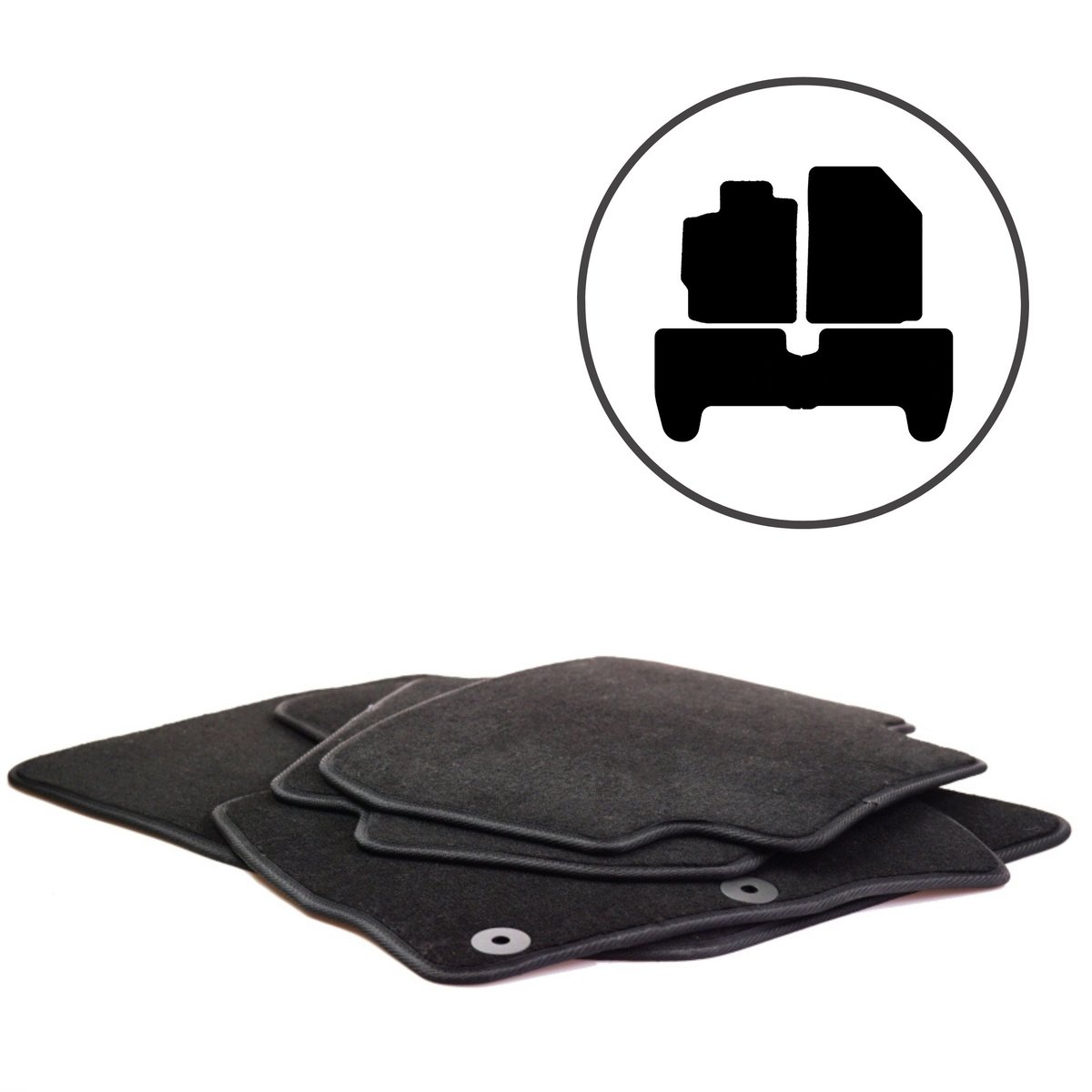 Dywaniki samochodowe welurowe do Toyota Yaris II, 4szt.