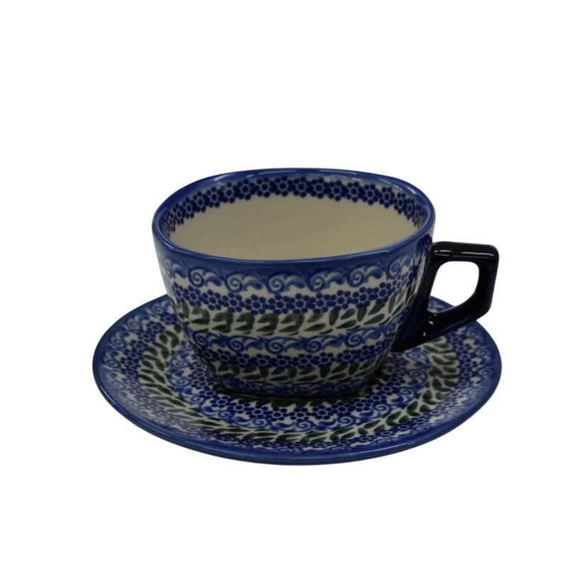 Ceramiczny filiżanka kwadratowa Bolesławiec