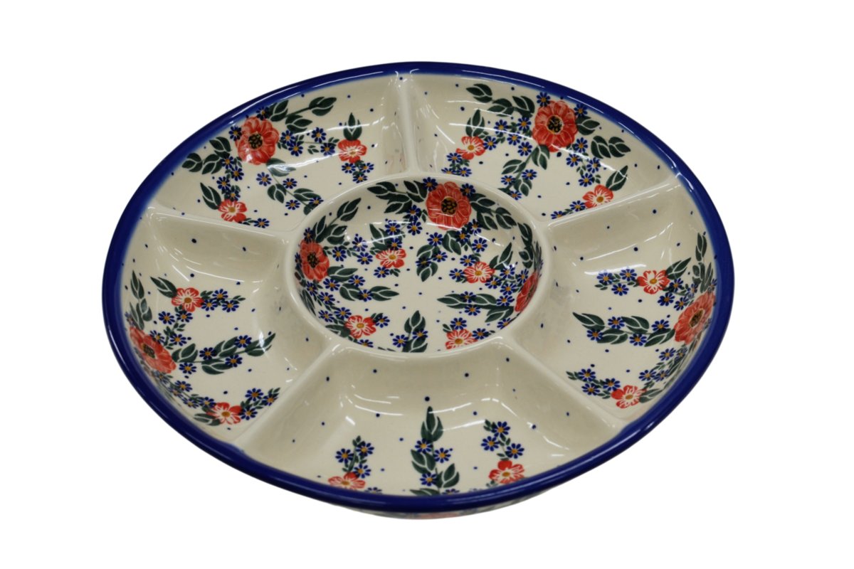 Ceramiczna półmisek dzielony Ceramika Bolesławiec