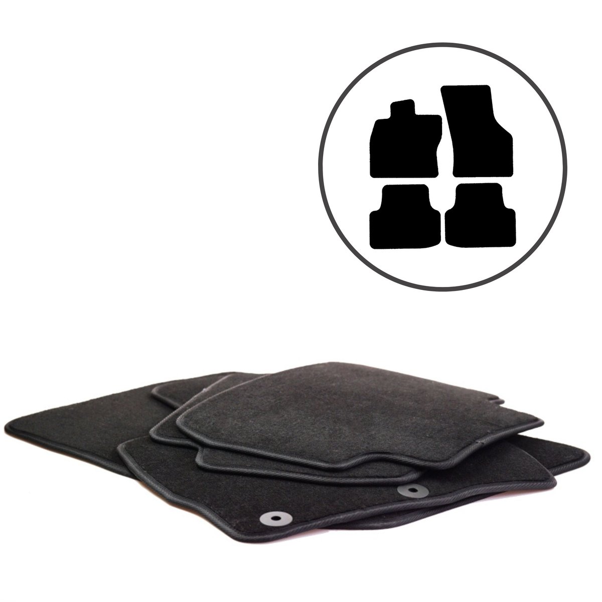 Dywaniki samochodowe welurowe do Skoda Octavia IV, 4szt.