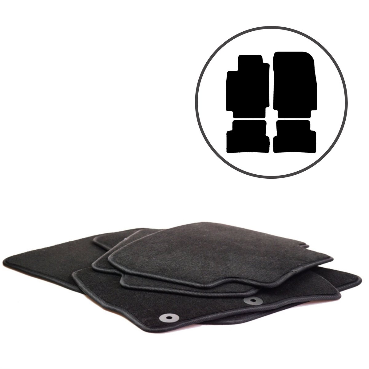 Dywaniki samochodowe welurowe do Renault Captur I, 4szt.