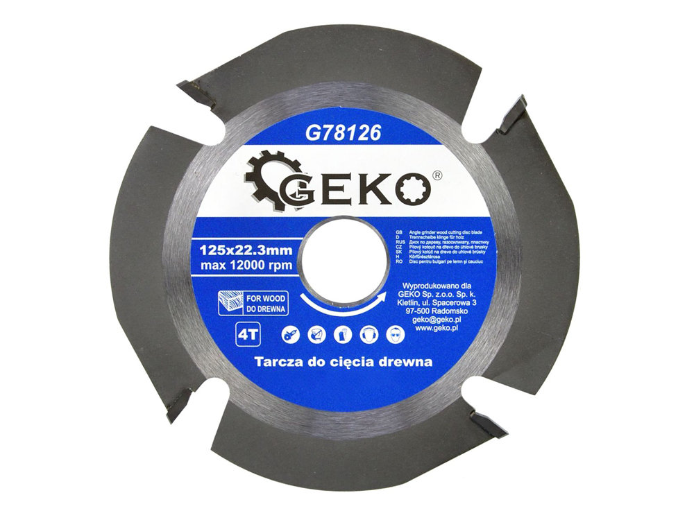Tarcza Do Cięcia Drewna Na Szlifierkę Kątową Widiowa 125 Mm 4 Zębna G78126