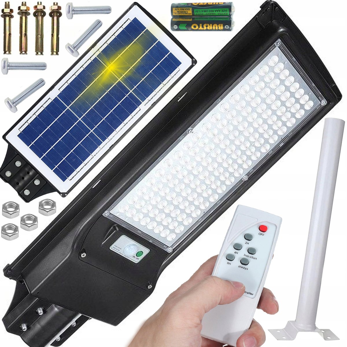 Lampa Uliczna Solarna Led Z Pilotem 200W + Uchwyt Xw-A20