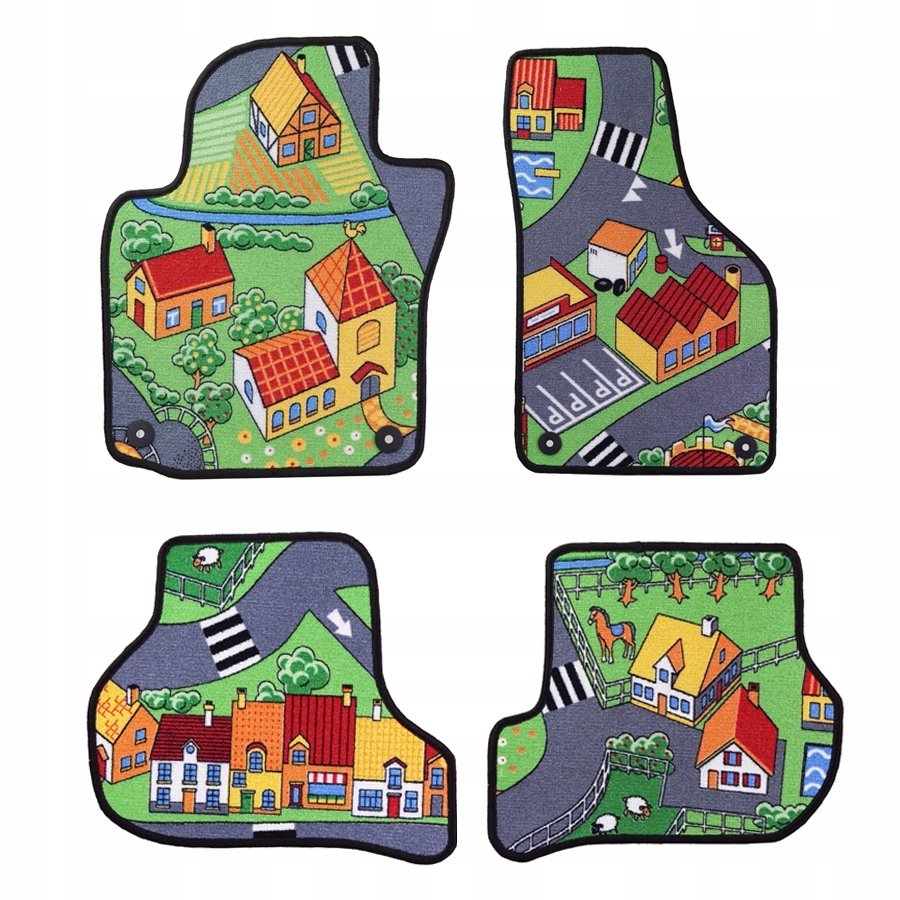 Dywaniki samochodowe welurowe Ulica kpl. PT, 4 szt