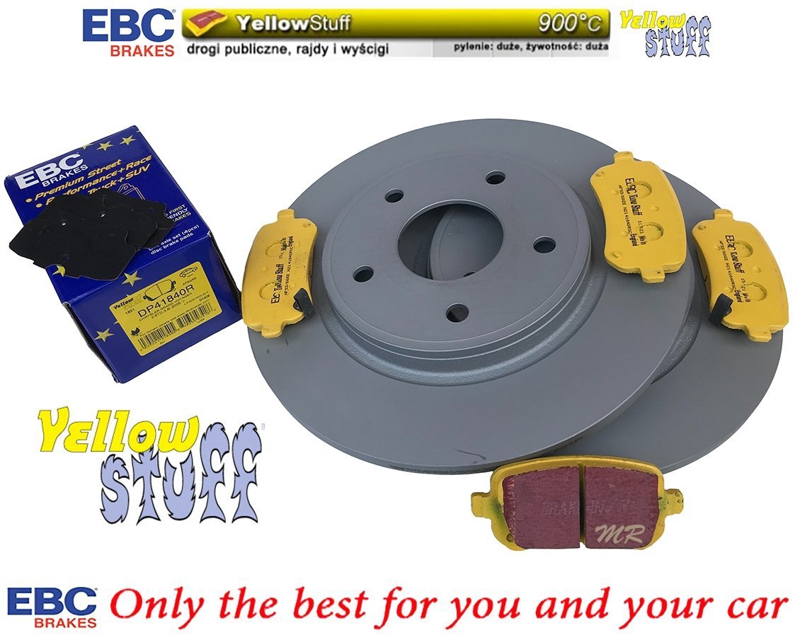 Tylne klocki YellowStuff + tarcze hamulcowe 305mm EBC seria PREMIUM Dodge Journey -2013