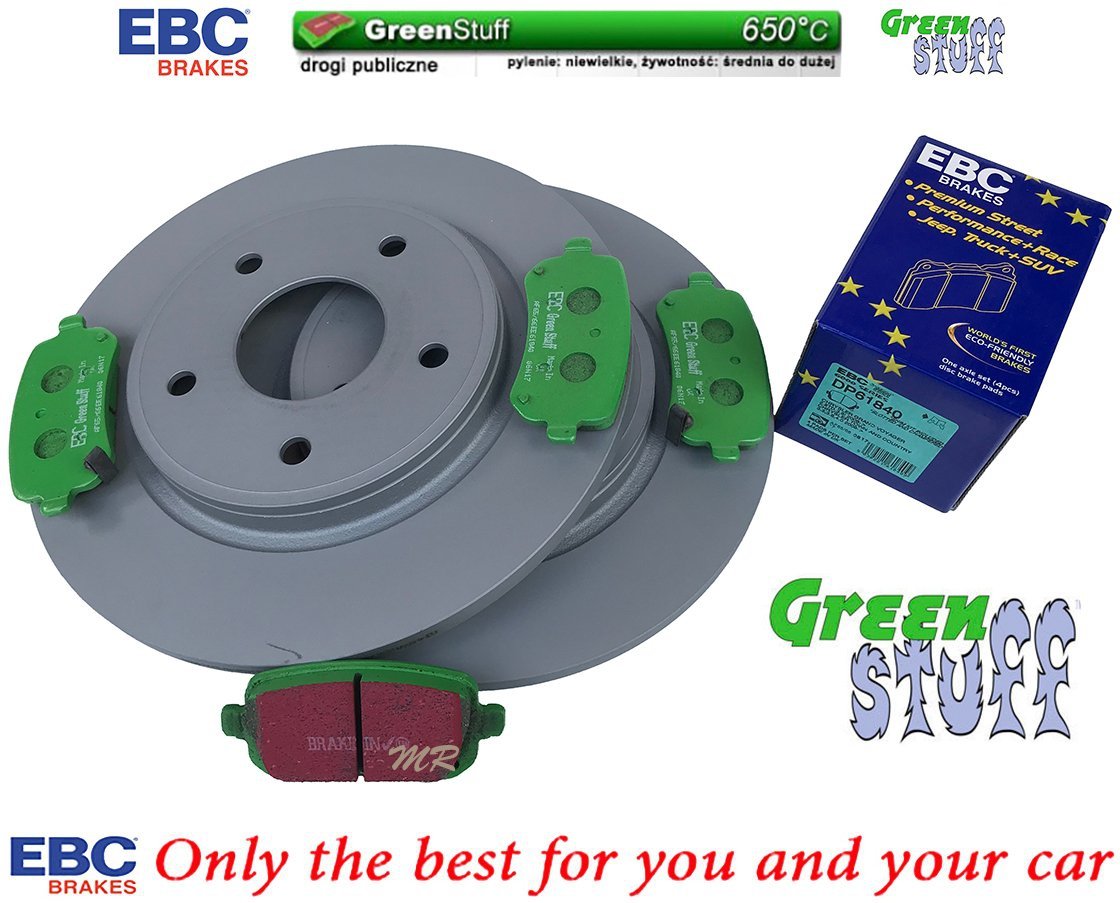Tylne klocki GreenStuff + tarcze hamulcowe 305mm EBC seria PREMIUM Fiat Freemont -2013