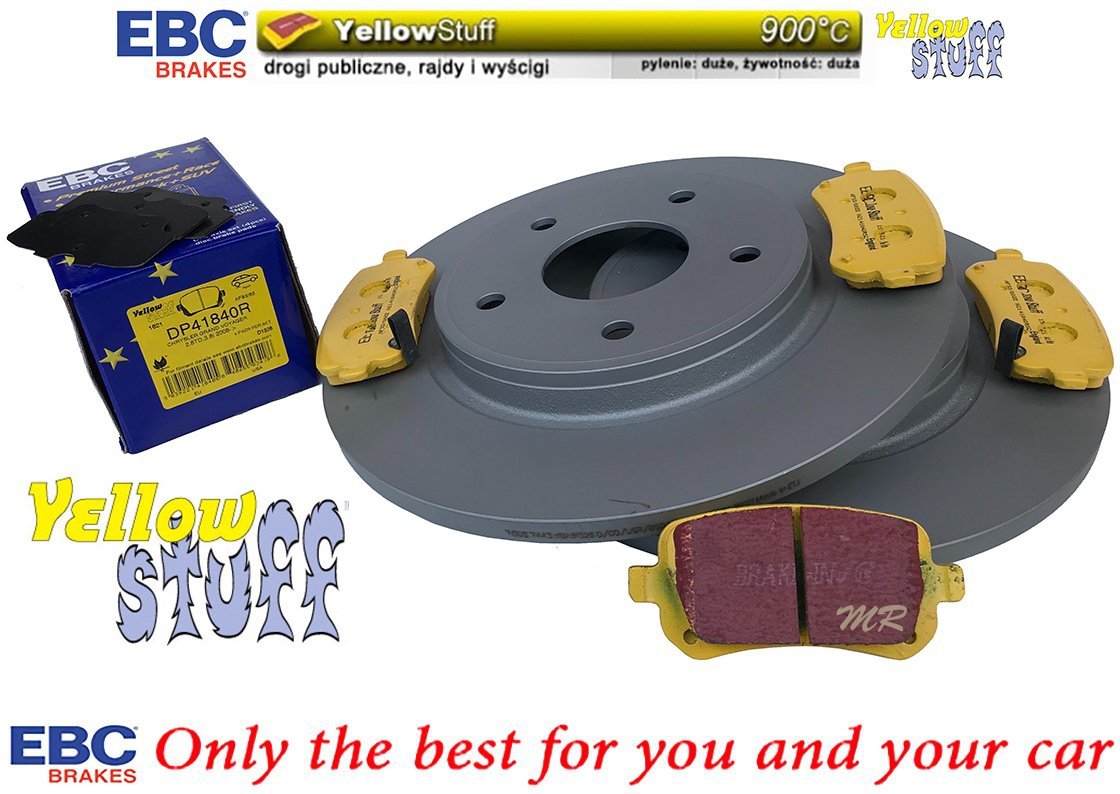 Tylne klocki YellowStuff + tarcze hamulcowe 305mm EBC seria PREMIUM Lancia Voyager