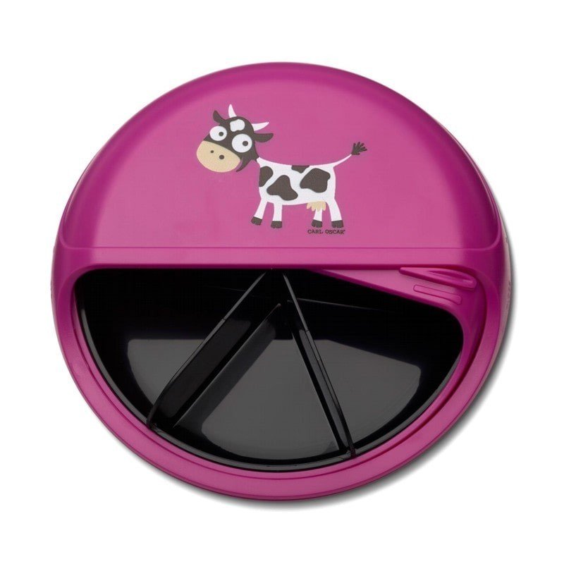CARL OSCAR Carl Oscar Rotable SnackDISC 5 komorowy obrotowy pojemnik na przekąski Purple - Cow