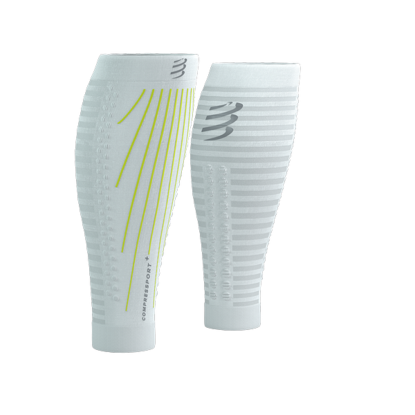 COMPRESSPORT Opaski kompresyjne na łydki R2 AERO white/primerose