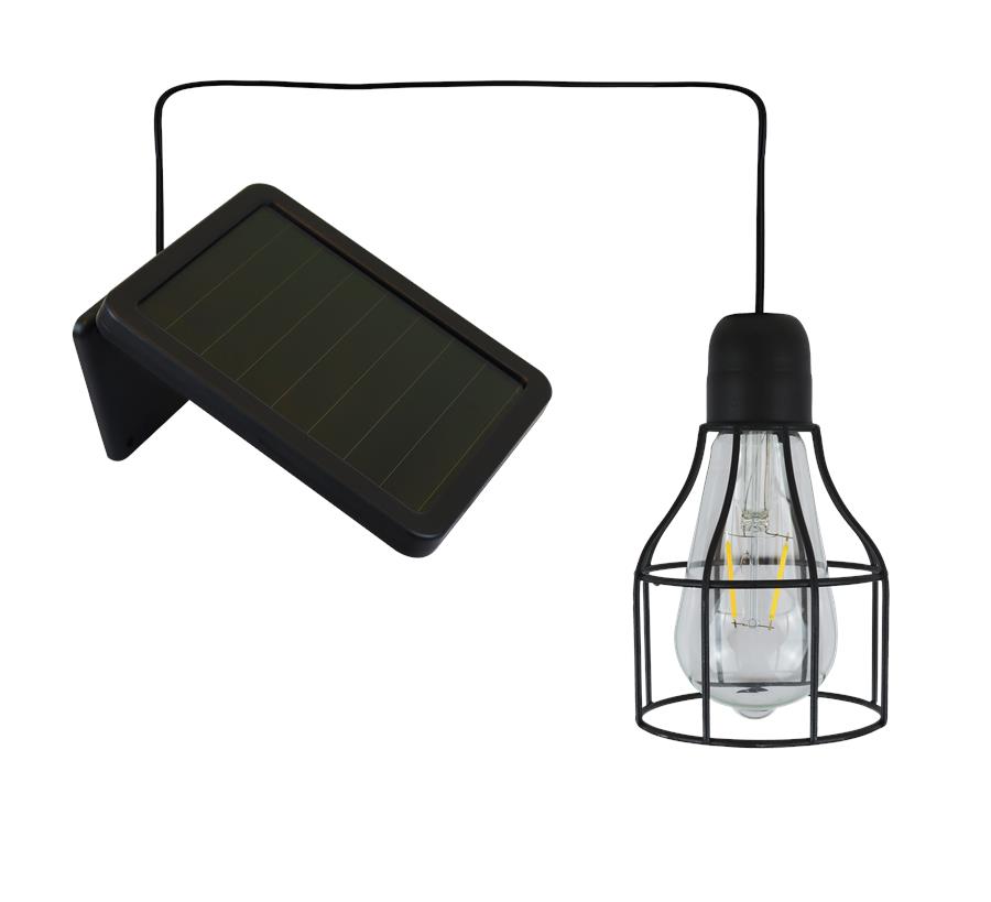 Lampa elewacyjna solarna LED CORVO kinkiet czarny IP44 Volteno