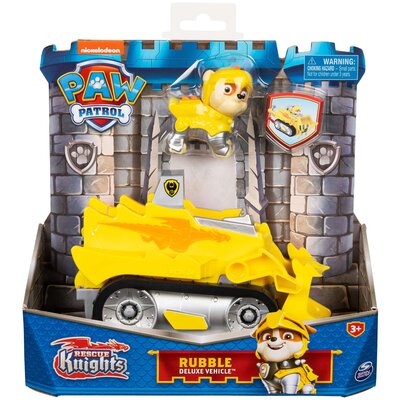 Psi Patrol Rescue Knights Rycerze figurka Rubble i pojazd buldożer