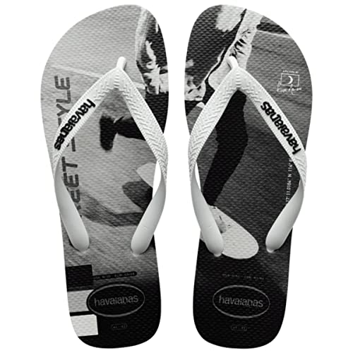 Havaianas Męskie klapki Hype WhiteWhiteBlackBlack, białe/czarne/czarne, 6/7 UK, Biały biały czarny