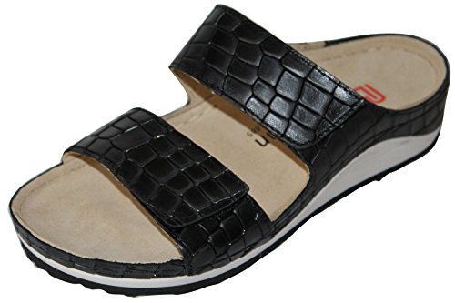 Berkemann Damskie kapcie Sirena, czarne, rozmiar 37,5 EU, czarny, 37.5 EU