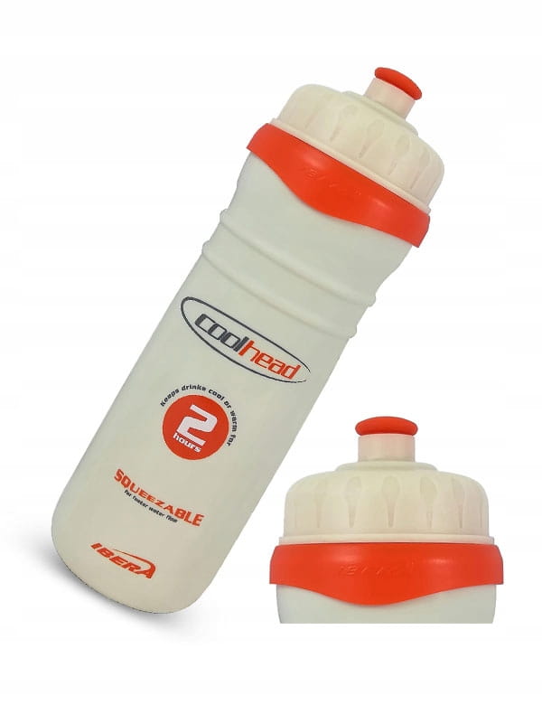 Фото - Спортивний шейкер IBERA Bidon rowerowy  COOLHEAD 500 ml biały 