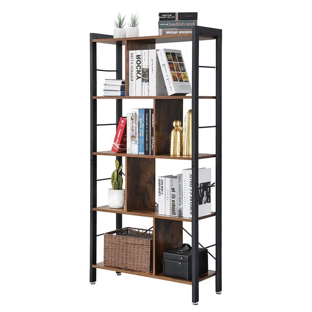 Songmics BOOKCASE/BROWN/BLACK/74X30X154,5CM SHELF/BR+BL/74CM