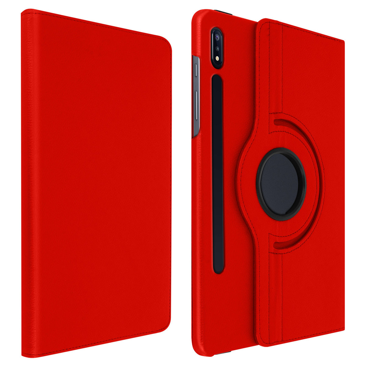 Obracane o 360° Etui Folio z Podstawką Amortyzujące Samsung Galaxy Tab S7 11.0 – Czerwone