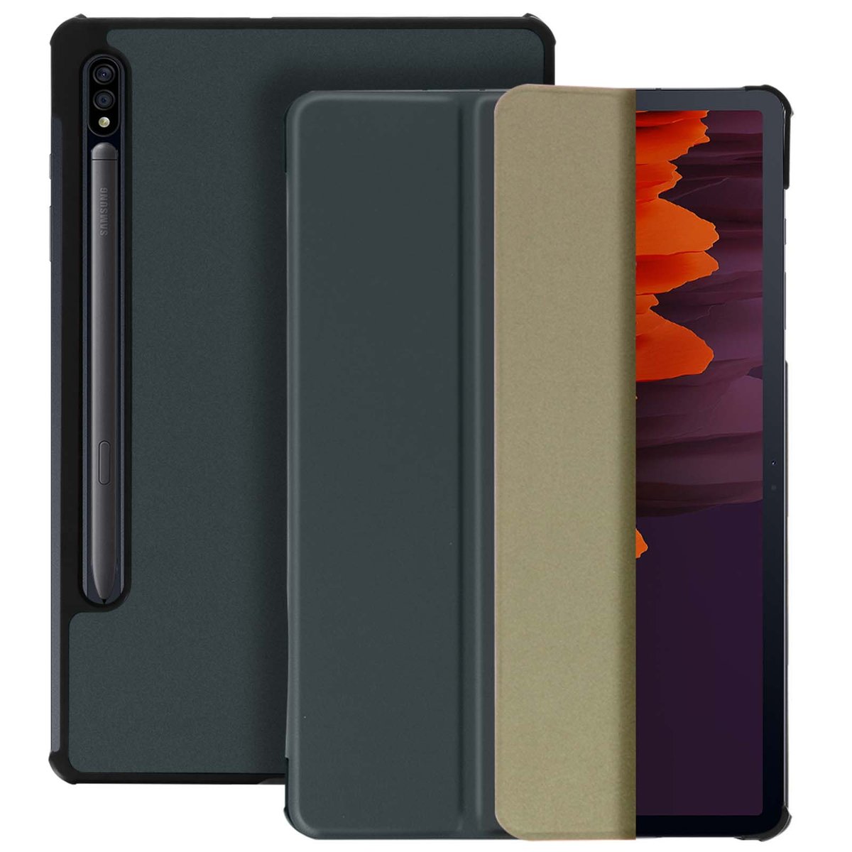 Etui do Samsunga Galaxy Tab S7 11.0 z obsługą wideo i klawiaturą - Szare