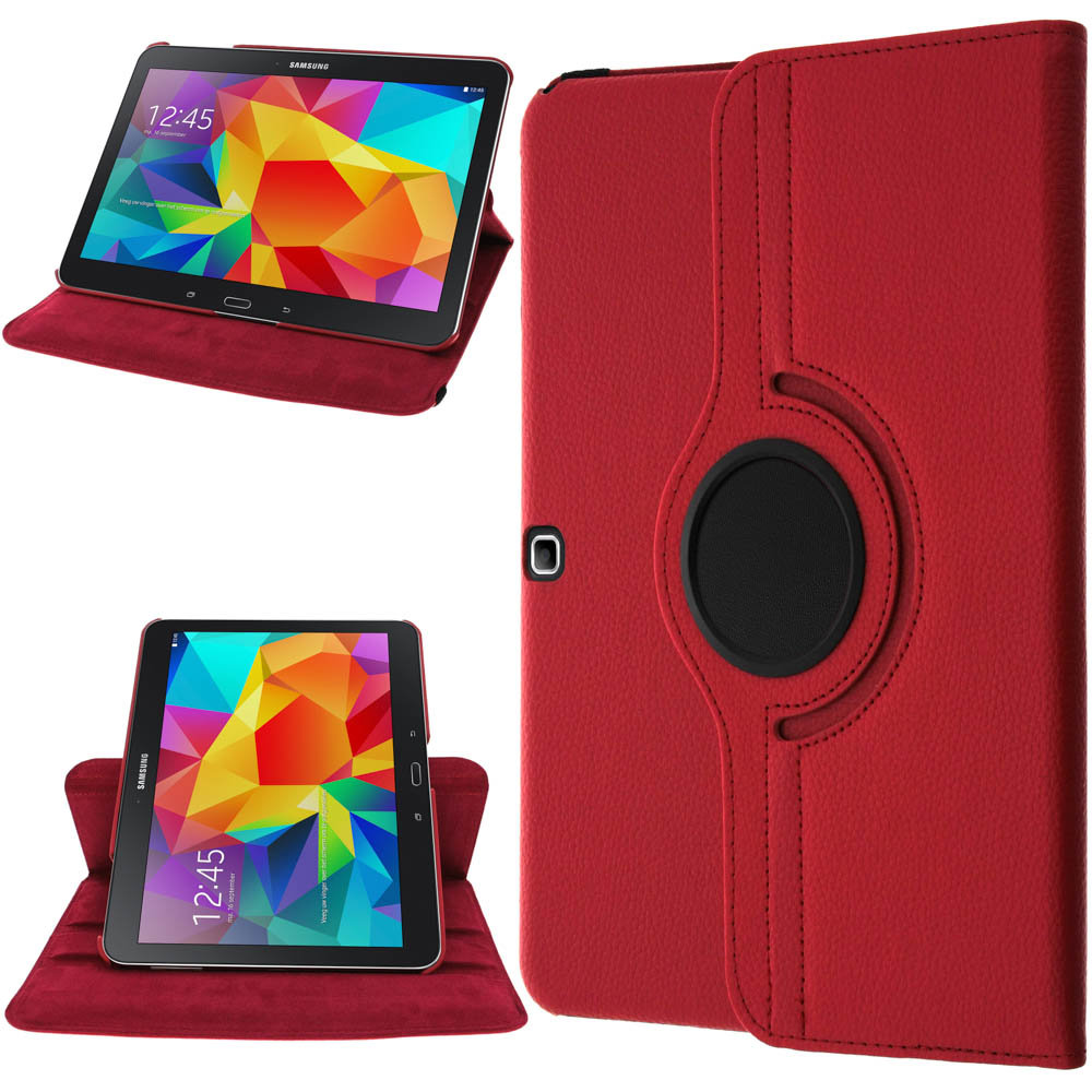 Etui 360° Stand Folio Amortyzujące Samsung Galaxy Tab 4 10.1 T530 – Czerwone
